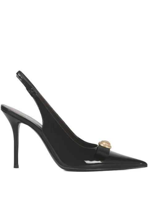 POTAMY 110mm leather heeled pumps