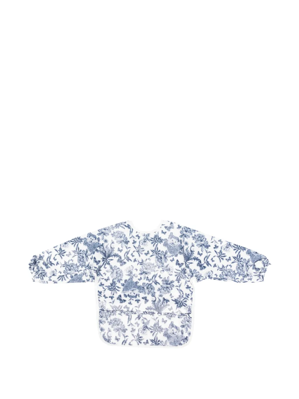 Tartine Et Chocolat Langärmeliges Lätzchen mit Blumen - Weiß