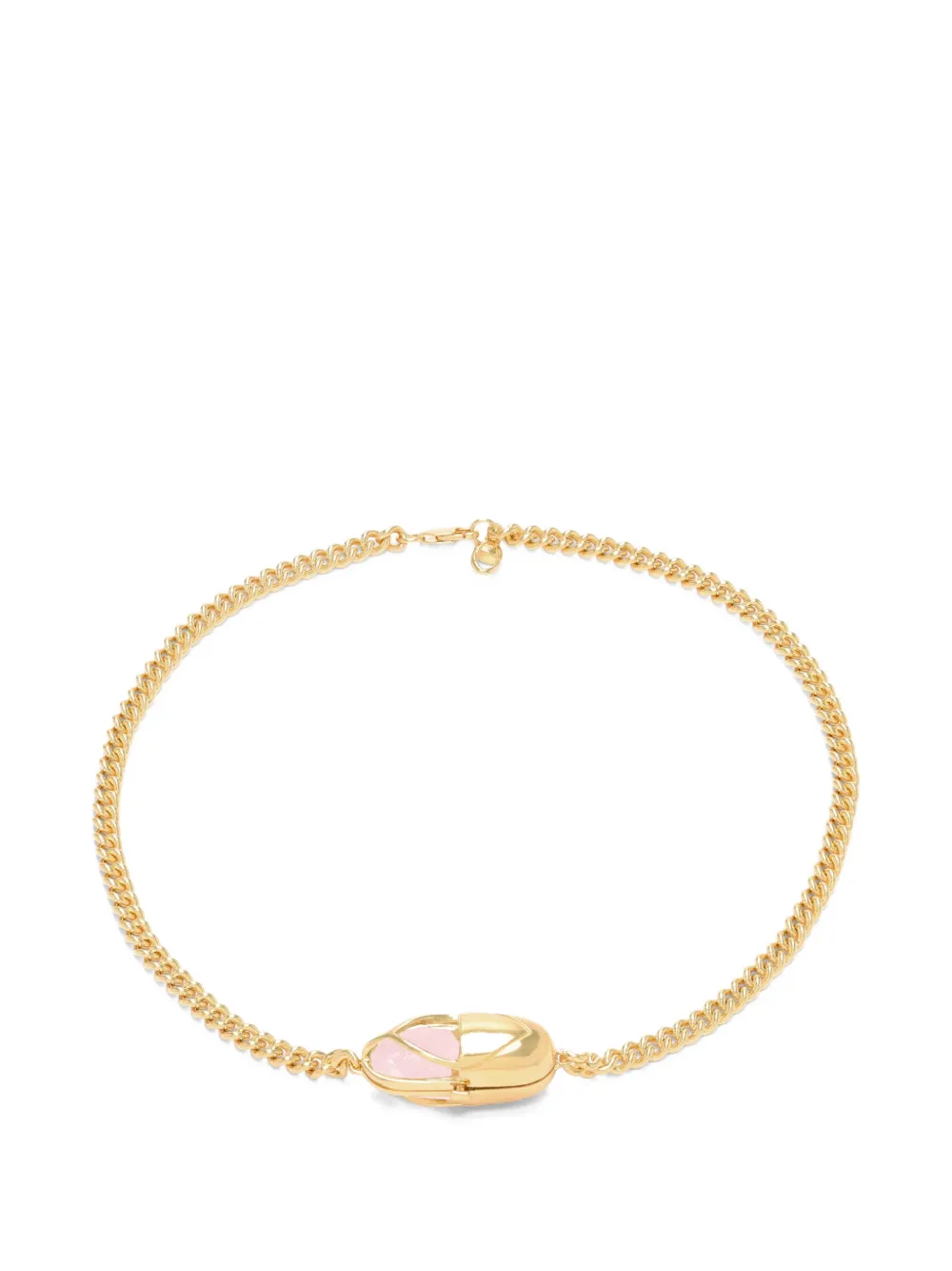 Capsule Eleven Capsule Crystal pink quartz necklace - Oro