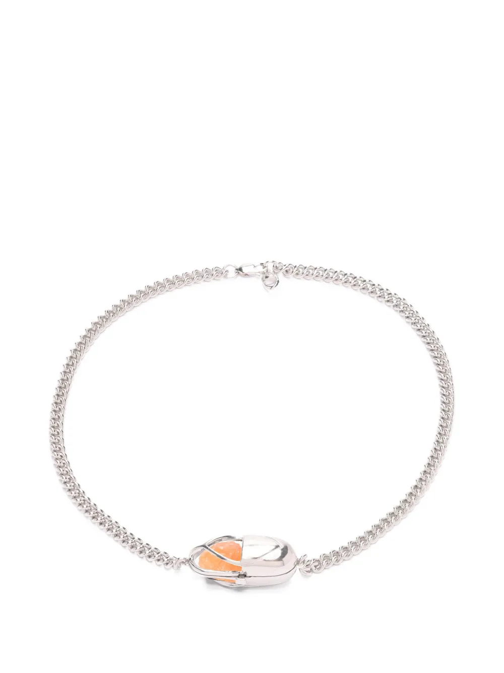 Capsule Eleven Capsule Crystal carnelian necklace - Argento