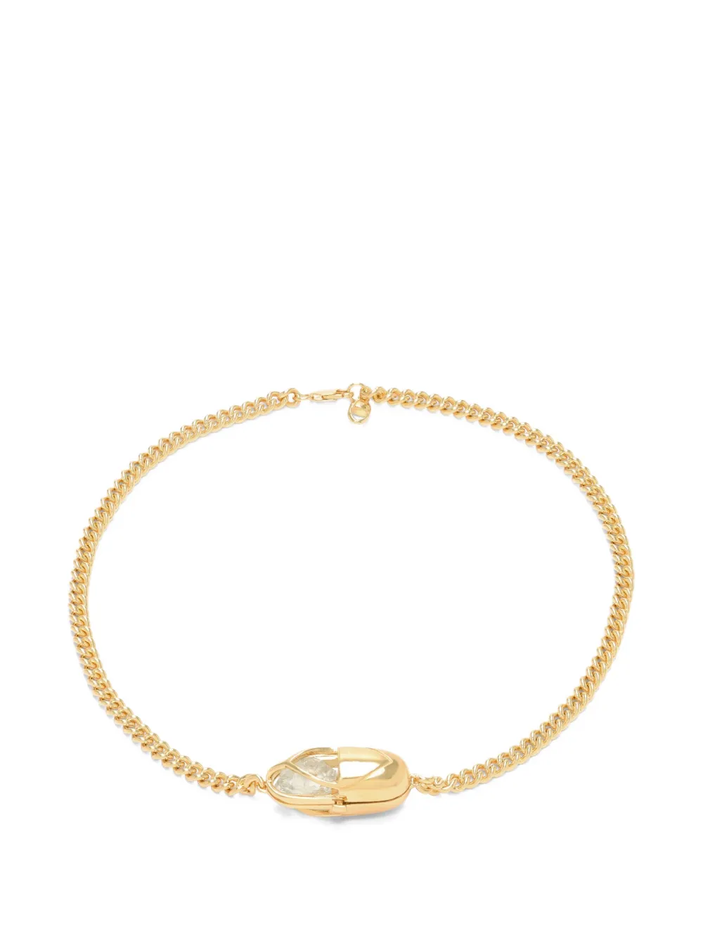 Capsule Eleven Capsule Crystal green amethyst necklace - Oro