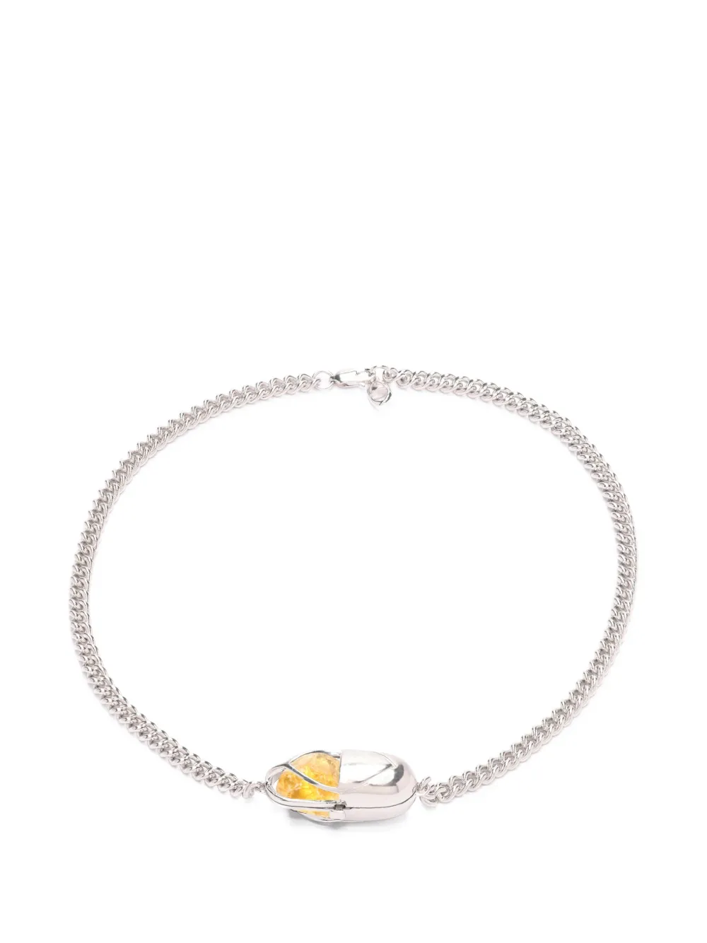 Capsule Eleven Capsule Crystal citrine necklace - Argento