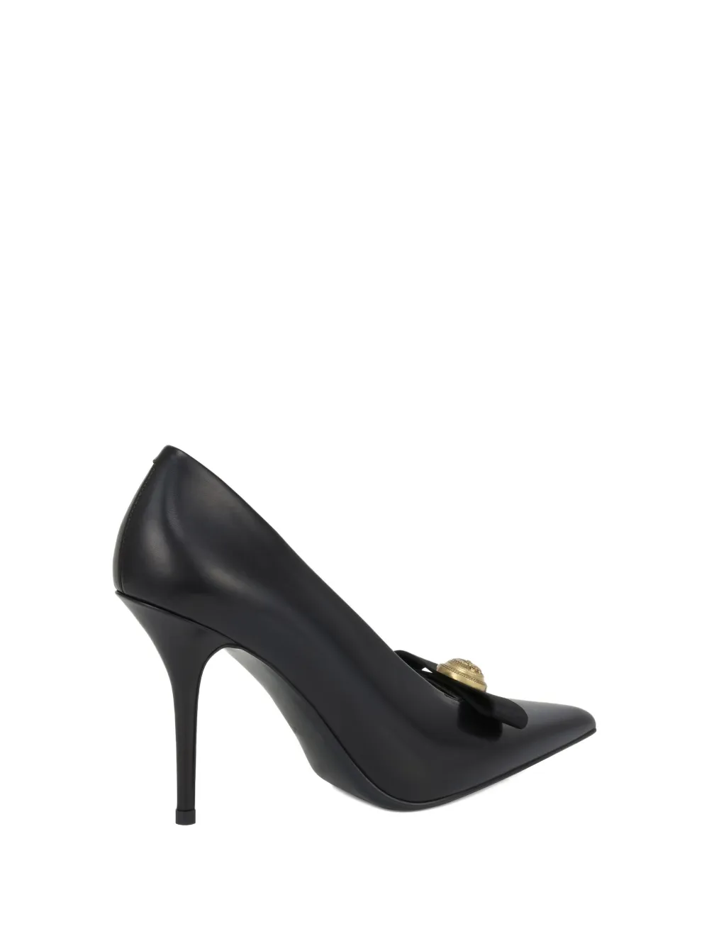 Potamy 100mm Leather Heeled Pumps In Black