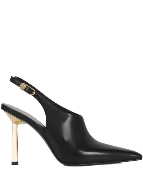 POTAMY 50mm leather heeled pumps