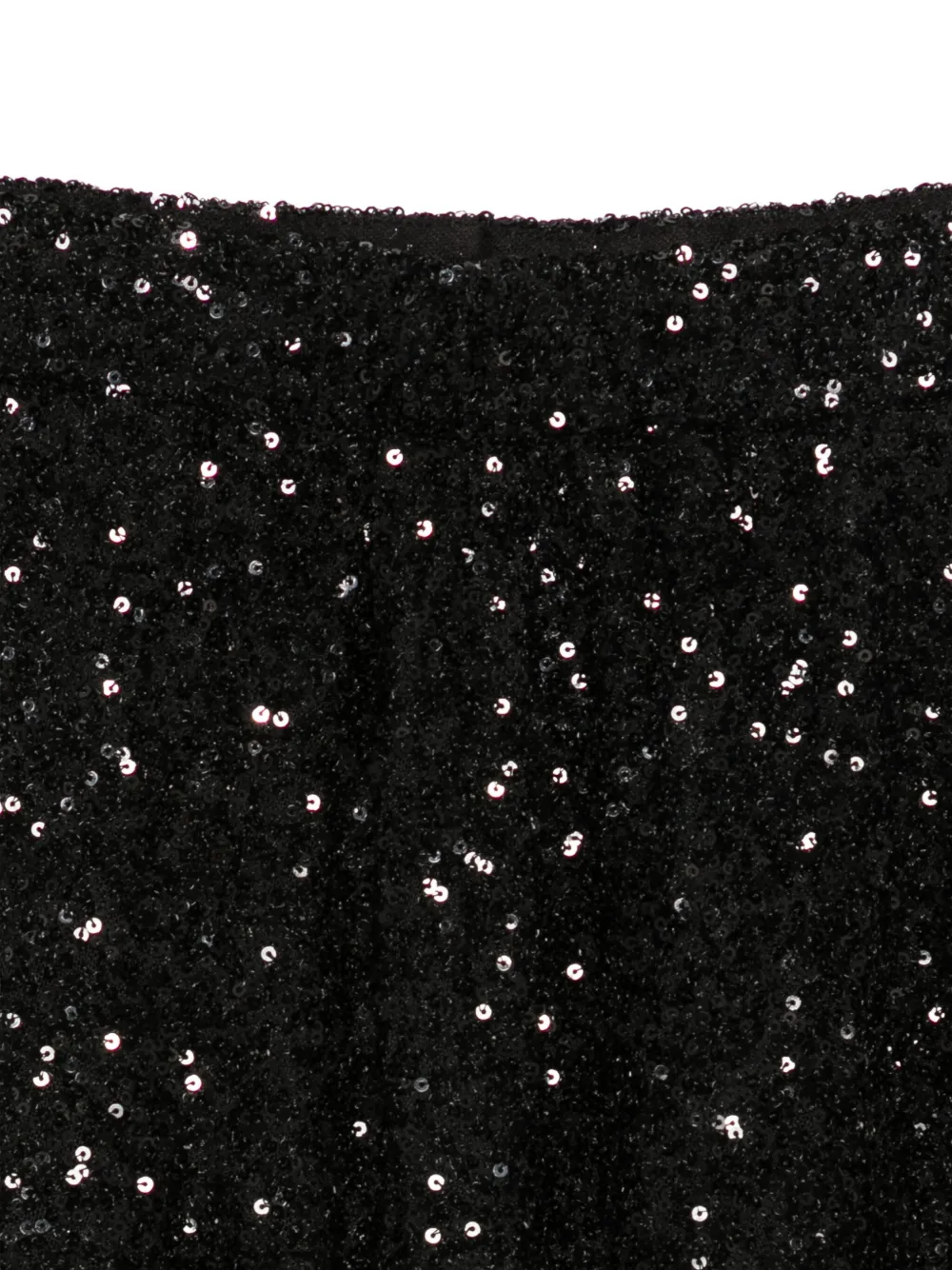 Mc2 Saint Barth Sequinned Tiered Skirt In Black