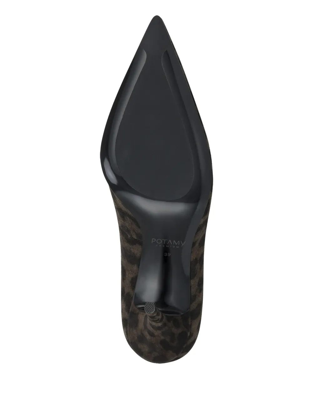 Potamy 105mm Leopard-print Heeled Pumps In Black