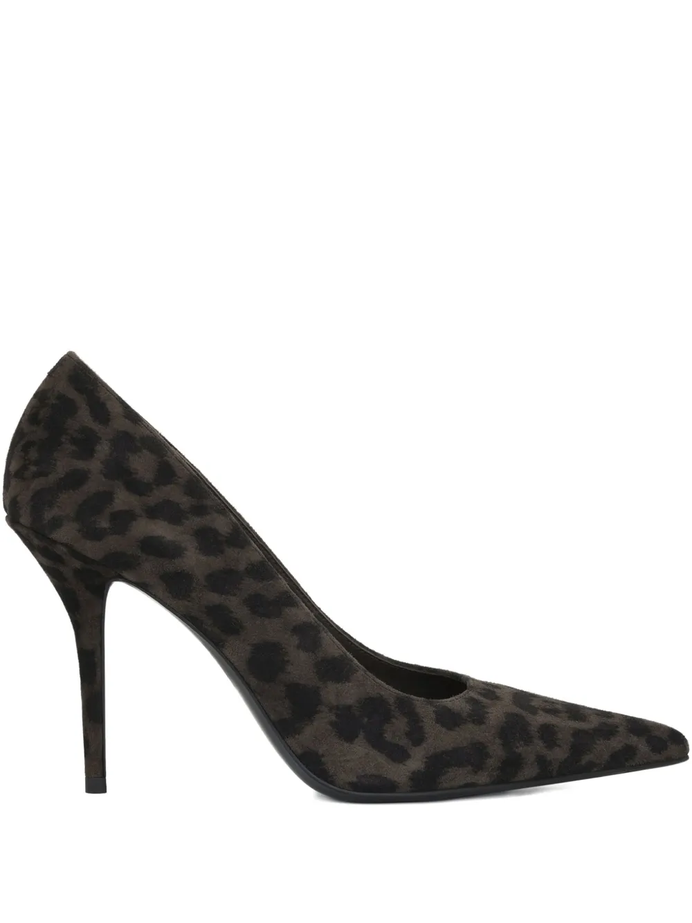 Potamy 105mm Leopard-print Heeled Pumps In Black