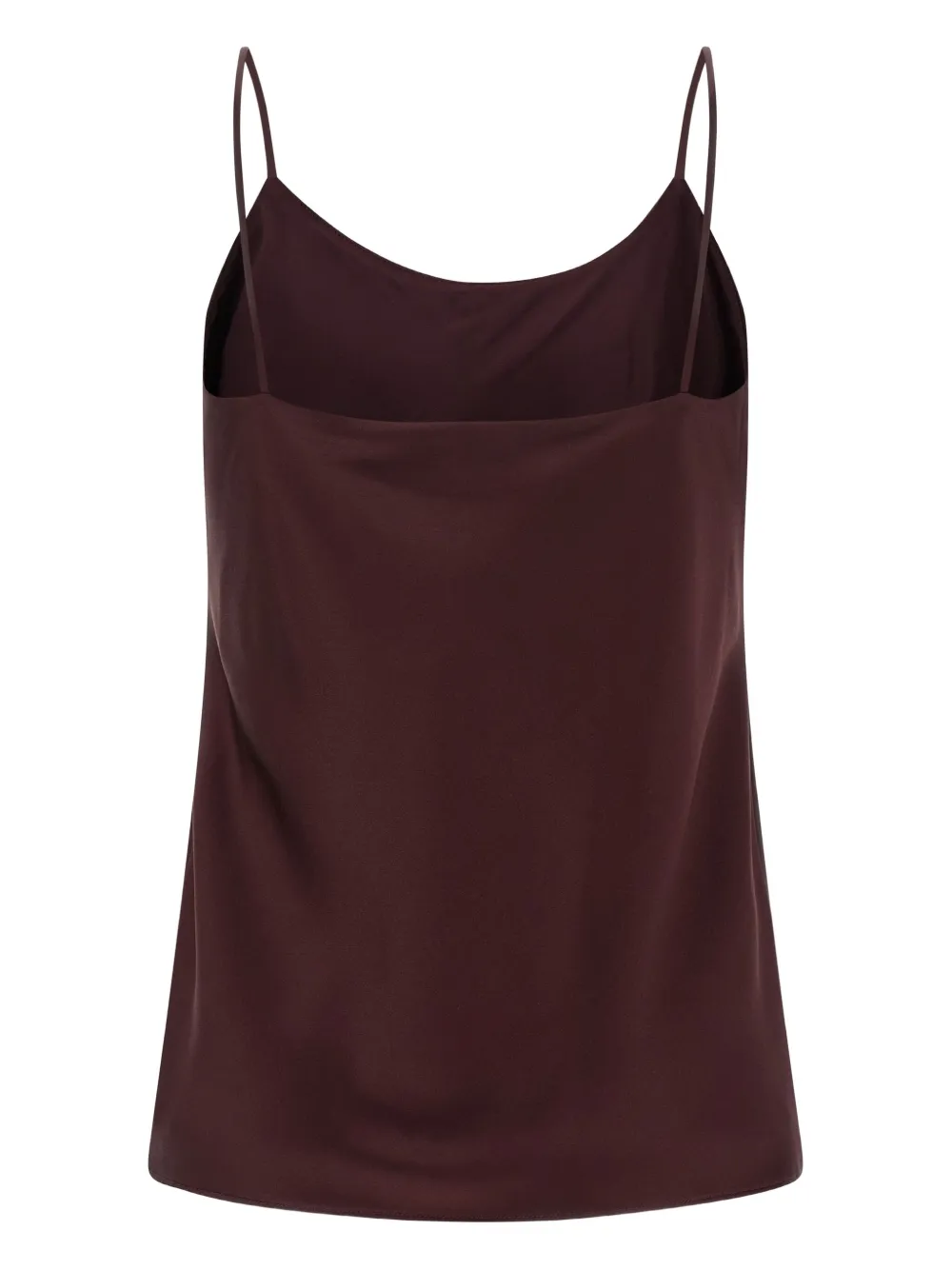 Max Mara Draped Neckline Sleeveless Top With Spaghetti Straps In Red