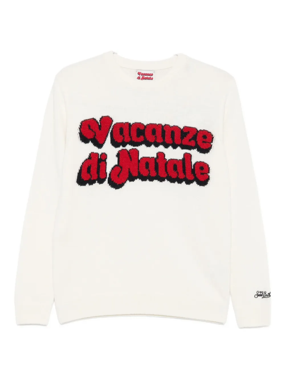 Mc2 Saint Barth Vacanze Di Natale Sweatshirt In White