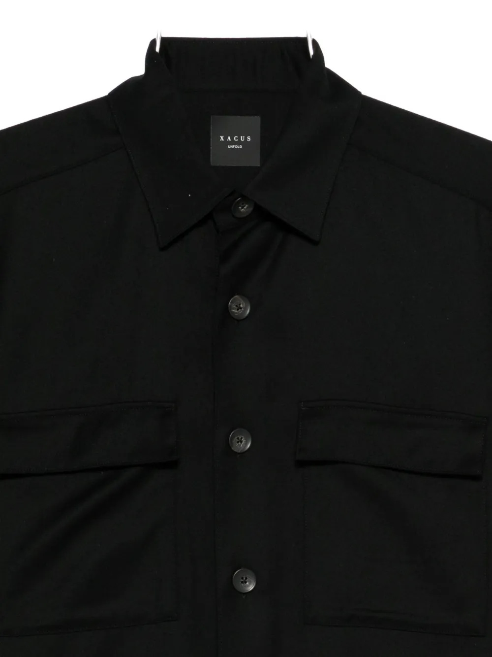 Xacus Virgin Wool Shirt In Black