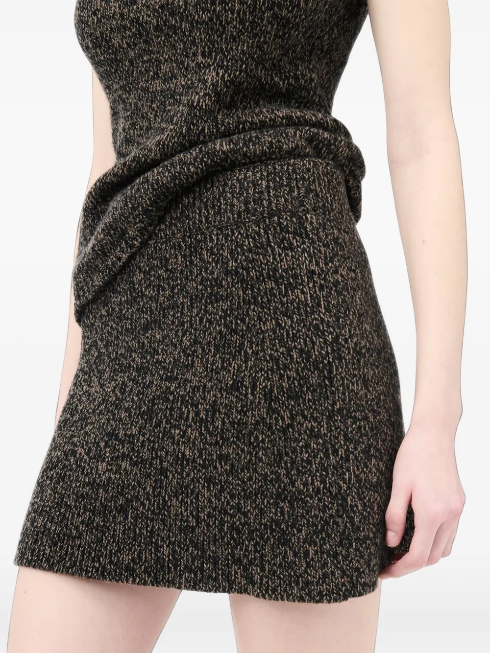OUR LEGACY Bewerkte mini-rok Zwart