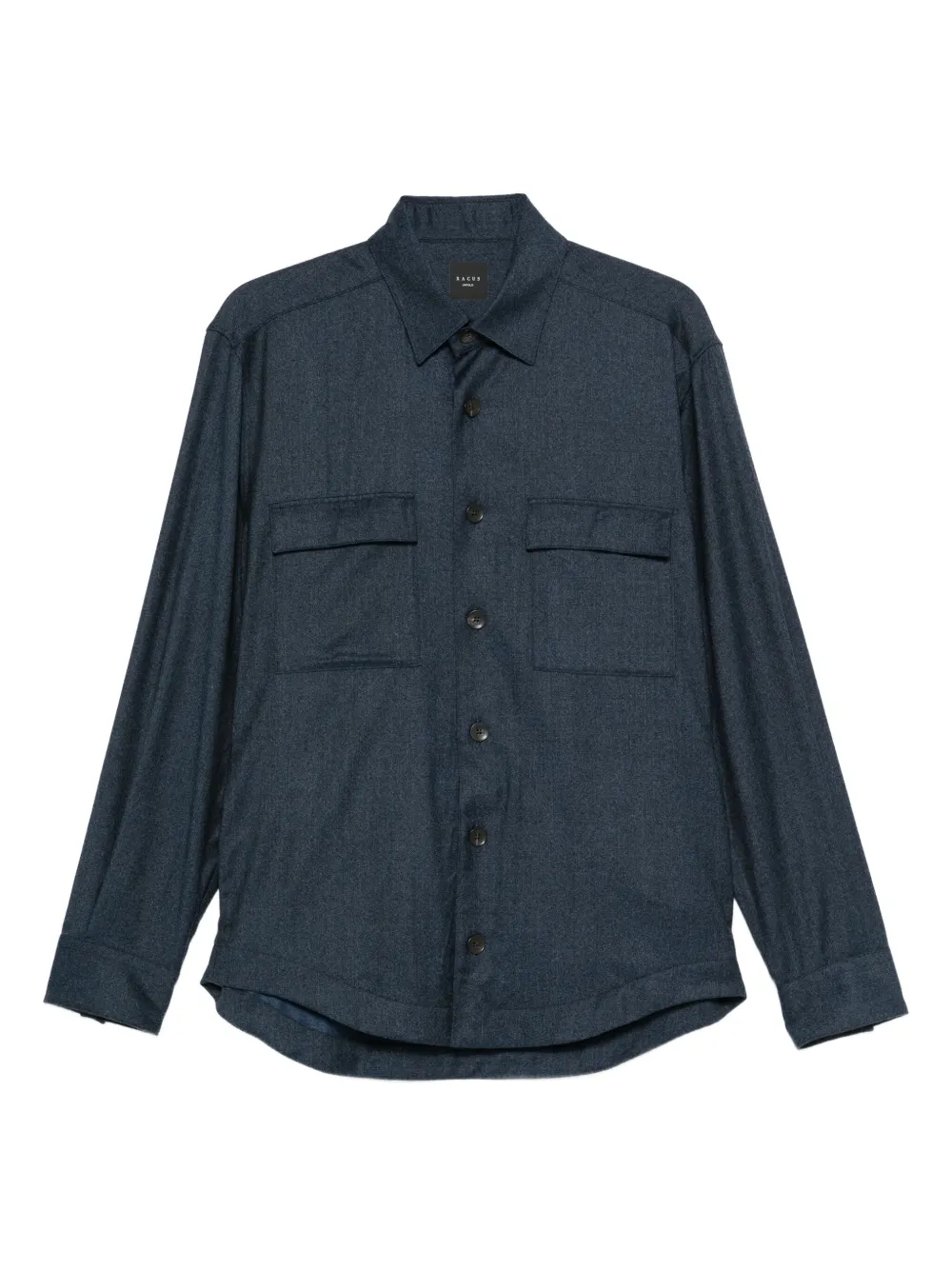 Xacus camisa con bolsillos y solapa | azul | Image 1