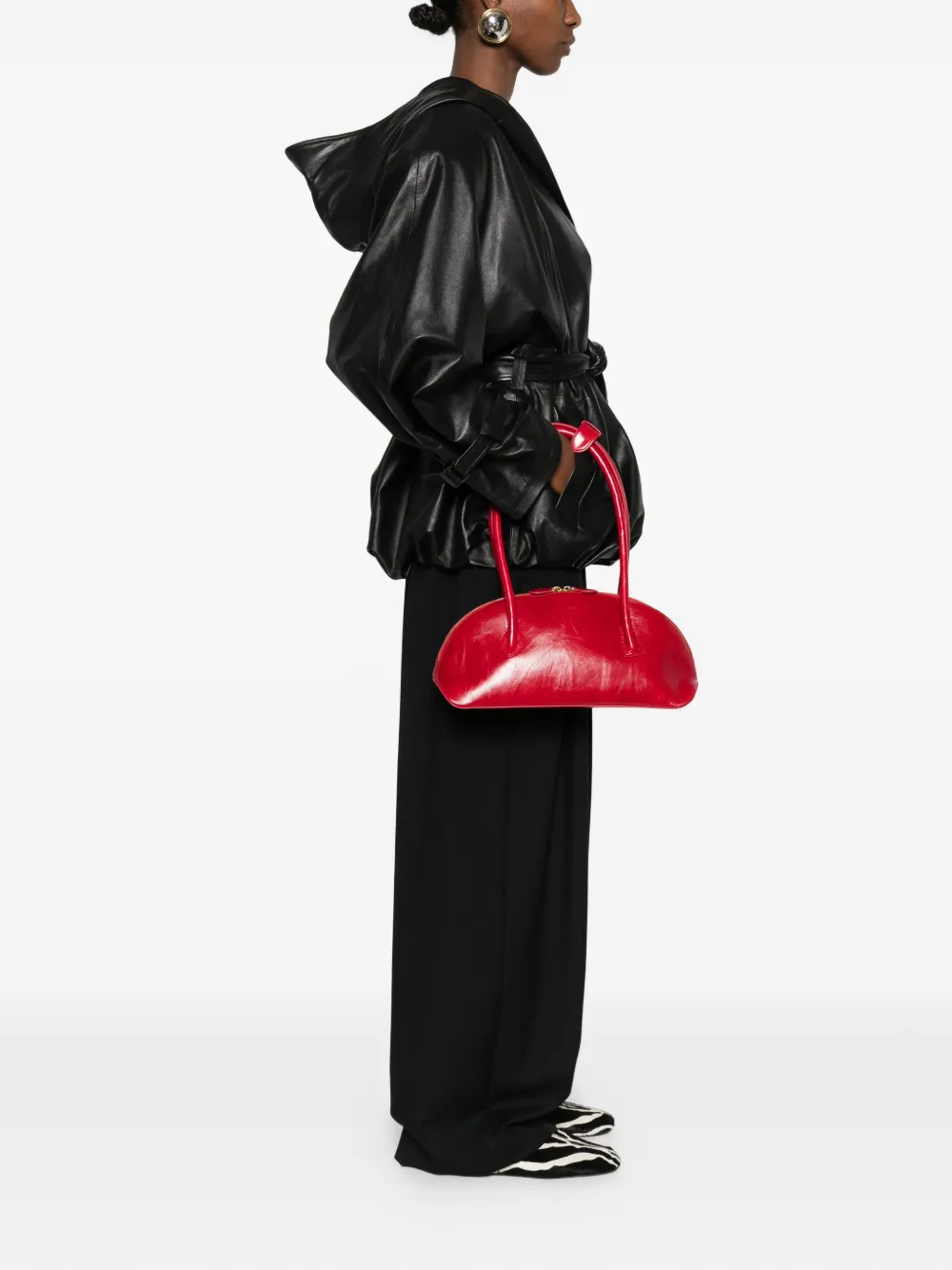 Liffner Dome zipped shoulder bag - Rood