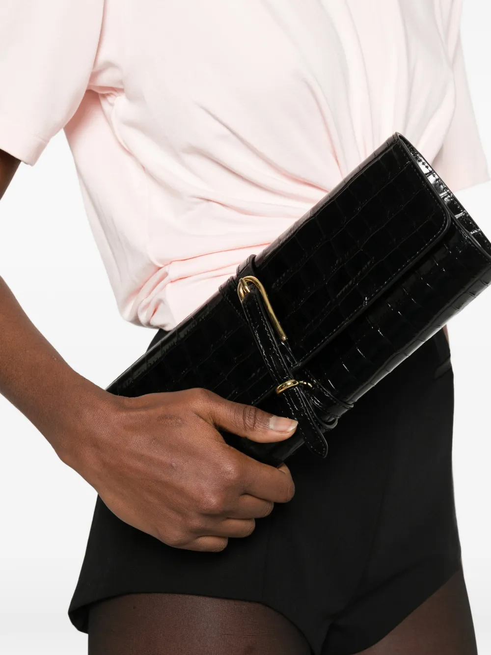 Liffner belted clutch - Zwart
