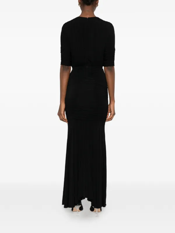 black ruched dress outfit Simply Love Black Ruched Midi Dress