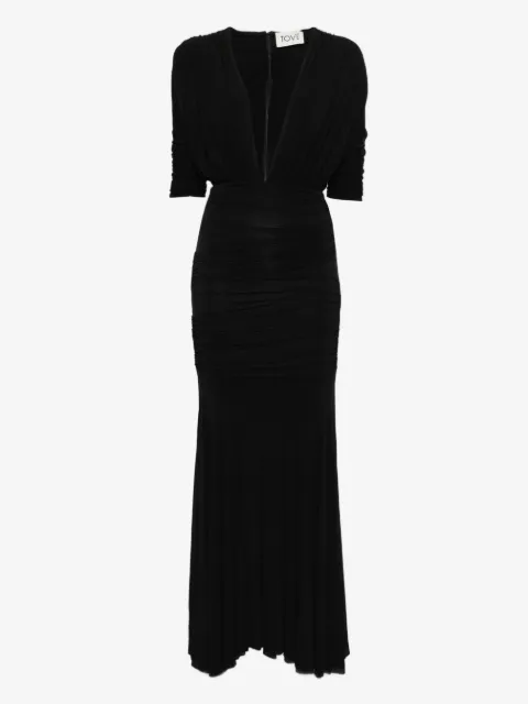 TOVE V-neck ruched dress