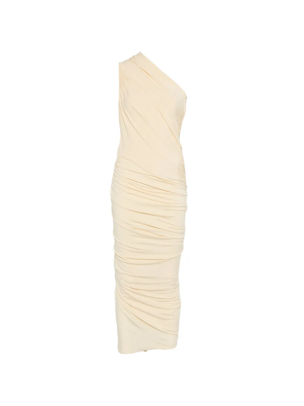 TOVE one-shoulder ruched dress - Toni neutri