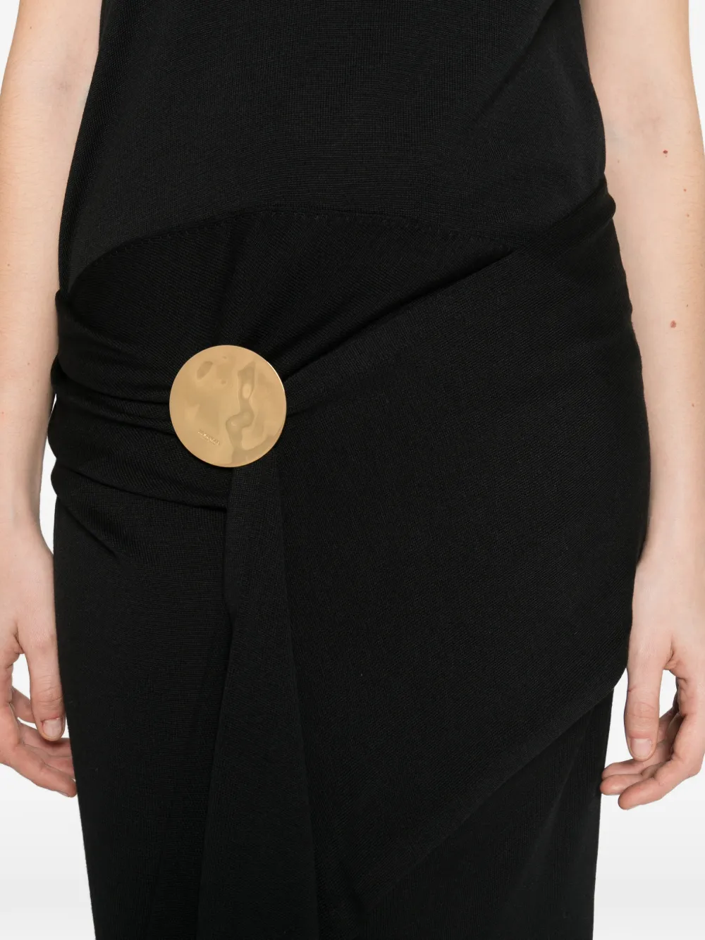 JIL SANDER　Vネック マキシドレス Jil Sander Vネック マキシドレス | ブラック | FARFETCH JP