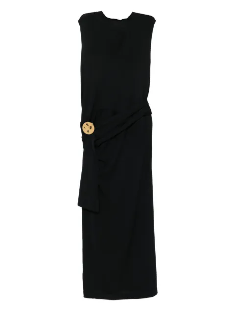 Jil Sander V-neck draped maxi dress