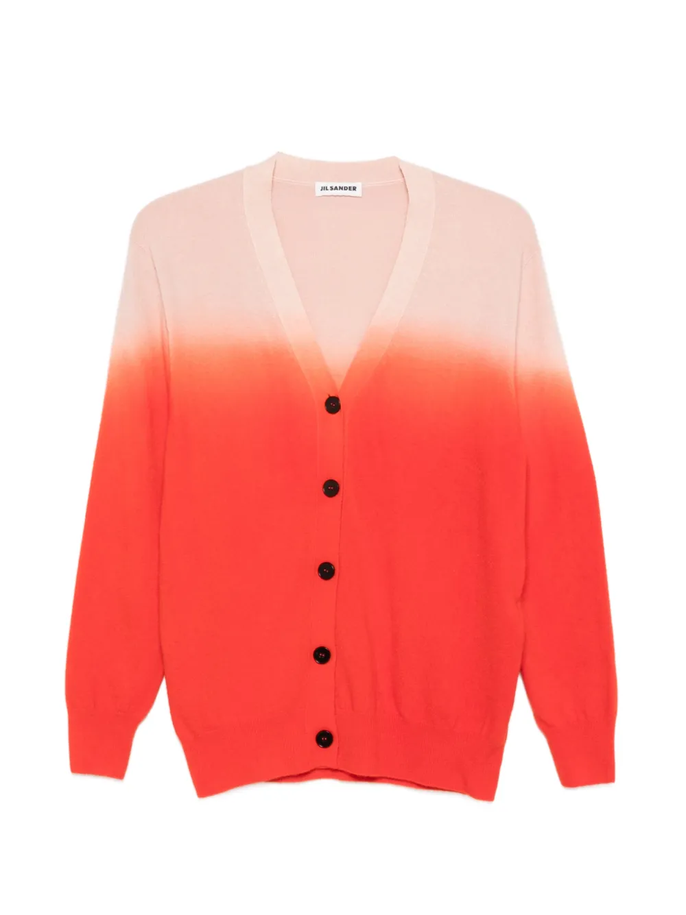 Jil Sander V-neck gradient buttoned cardigan - Orange