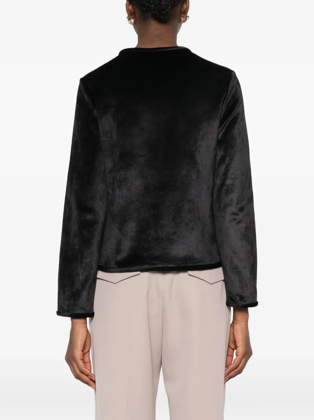 Jil Sander Fluwelen jack Zwart
