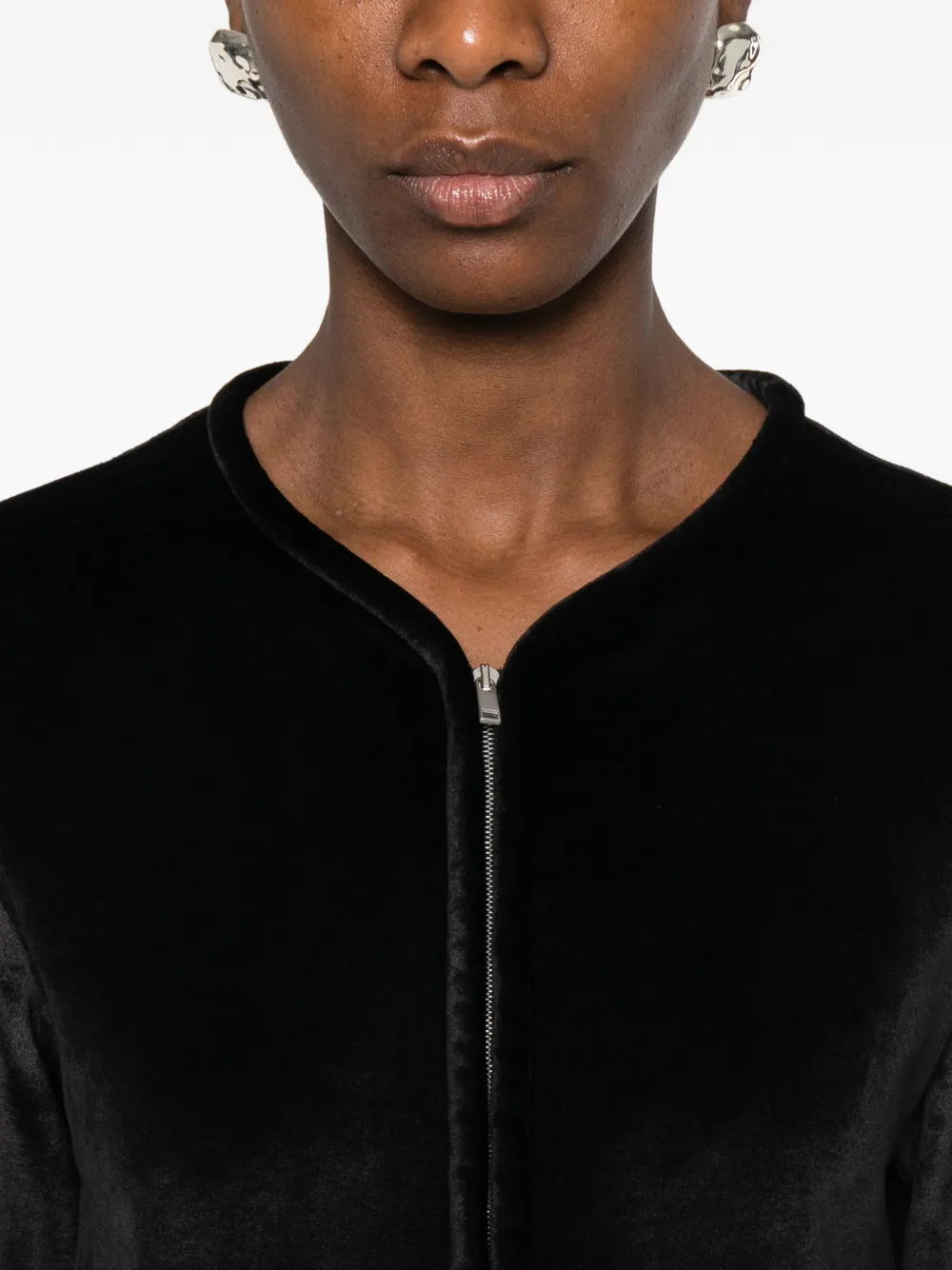 Jil Sander Fluwelen jack Zwart