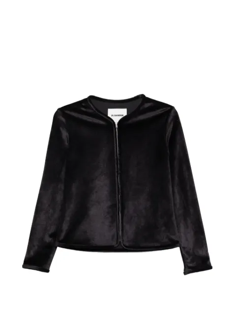 Jil Sander zip-up velvet jacket