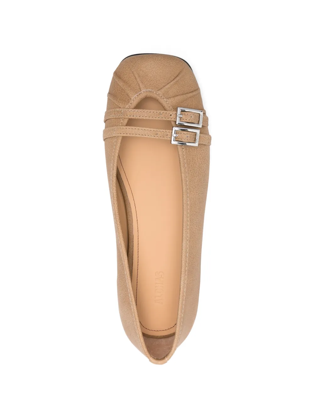 ALOHAS Cendana leren ballerina's Beige