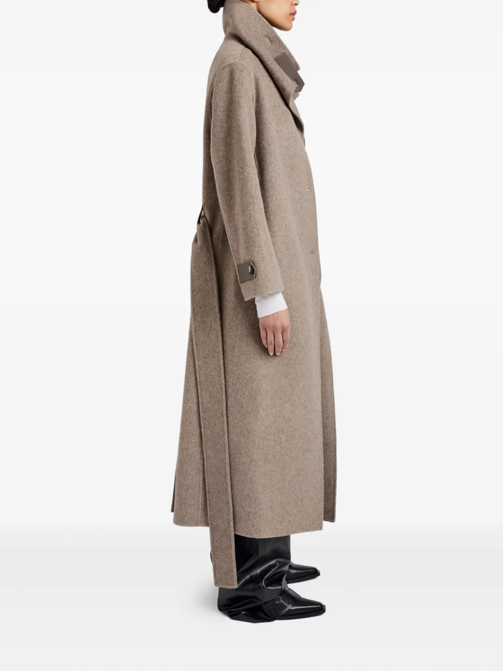 Proenza Schouler White Label Corey Belted Coat In Neutral