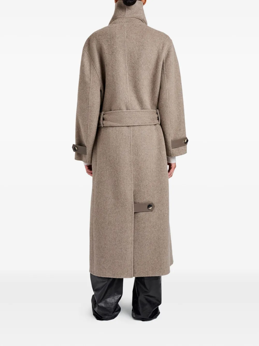 Proenza Schouler White Label Corey Belted Coat In Neutral
