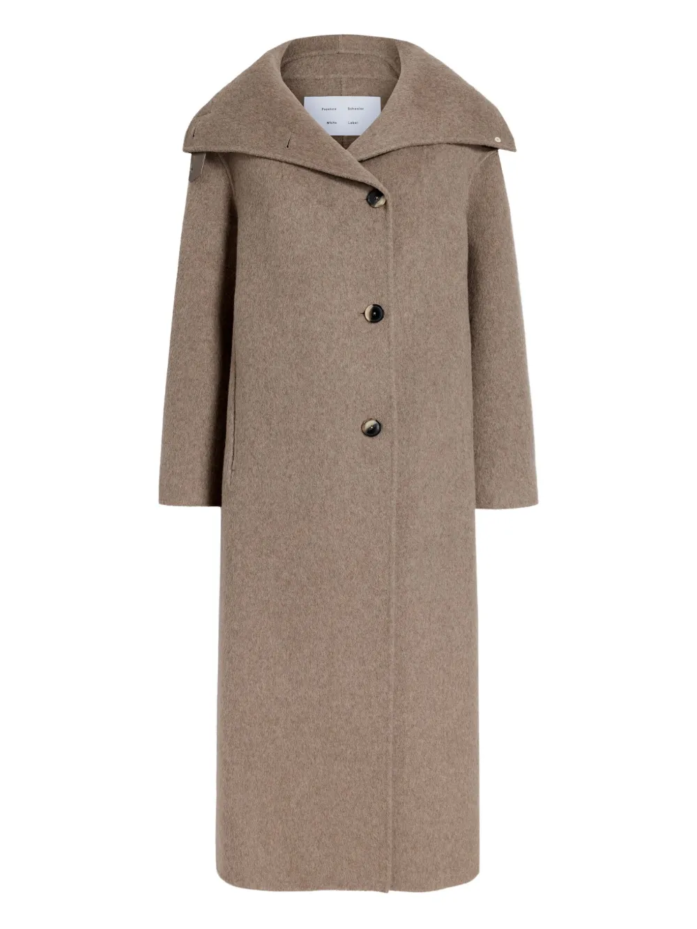 Proenza Schouler White Label Corey Belted Coat In Neutral