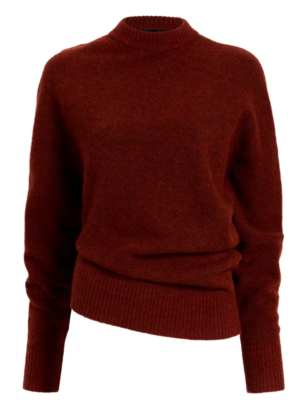 Proenza Schouler Abie Boiled Wool Blend Sweater In Brown