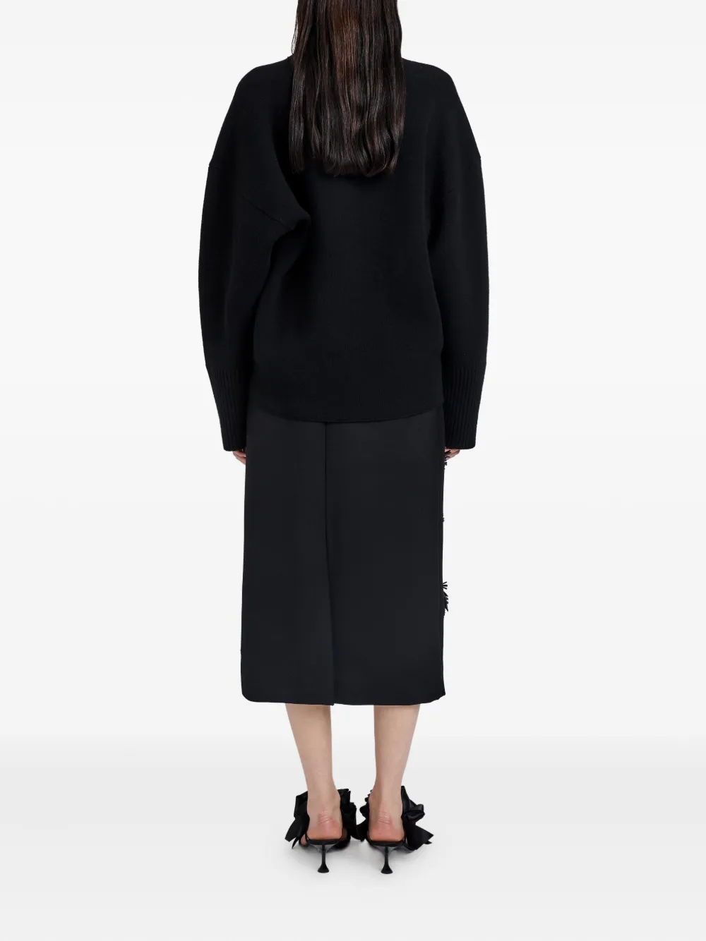 Proenza Schouler Moira rok met borduurwerk Zwart