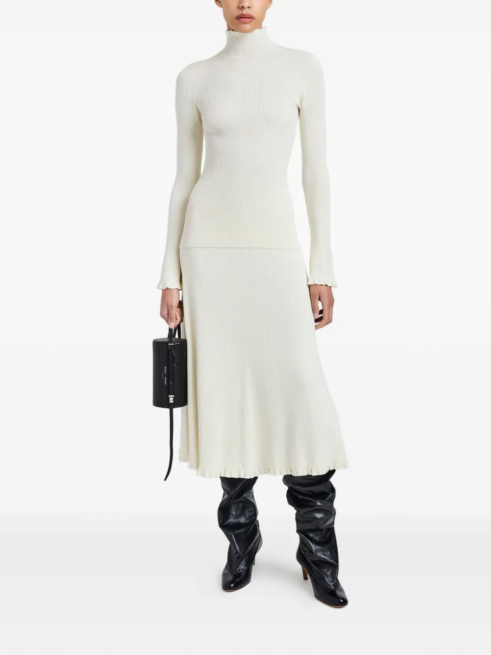 Proenza Schouler White Label Phyllis top met col - Wit