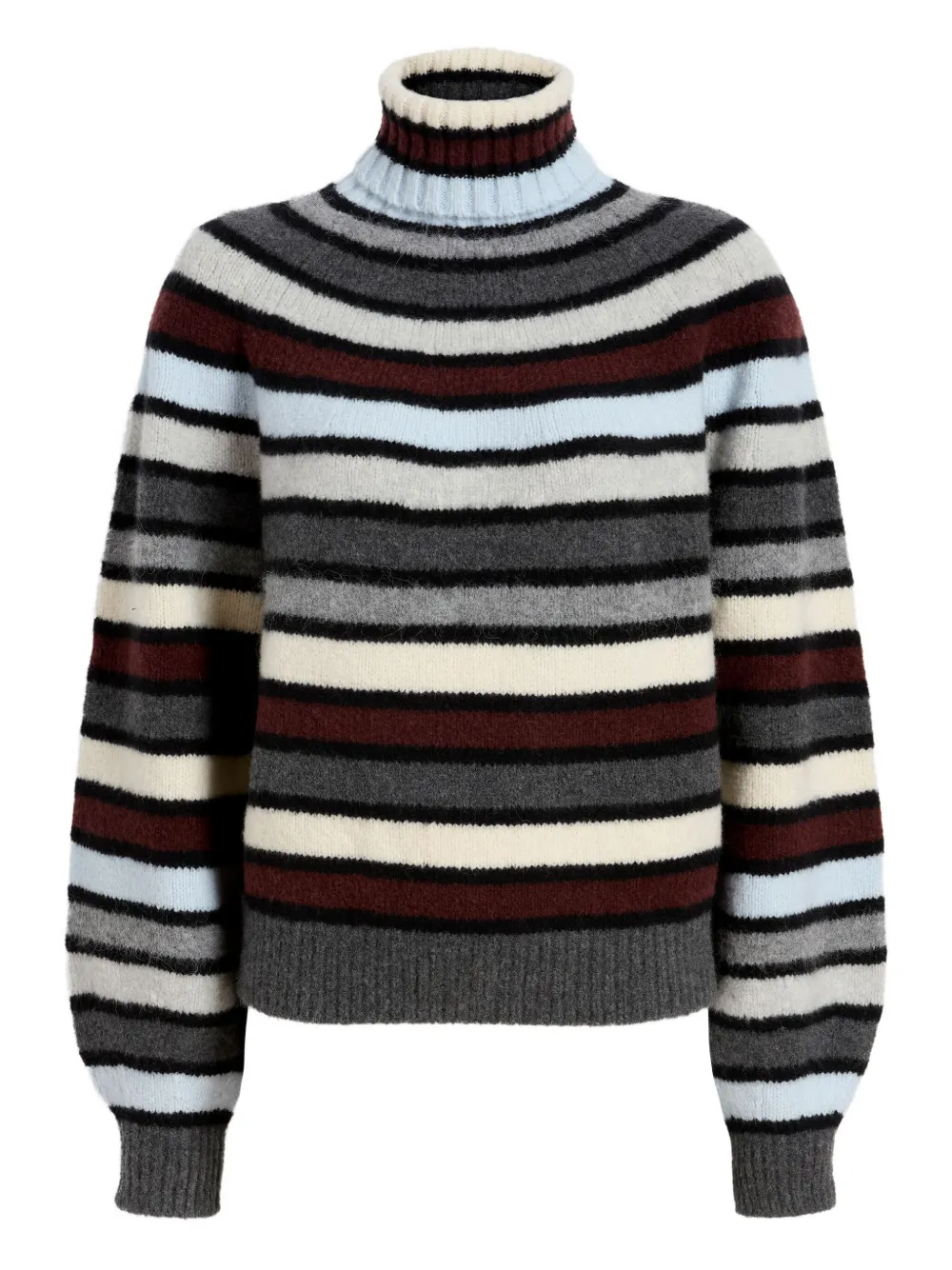 Proenza Schouler Danea Stripe Cashmere Blend Turtleneck Sweater In Multi