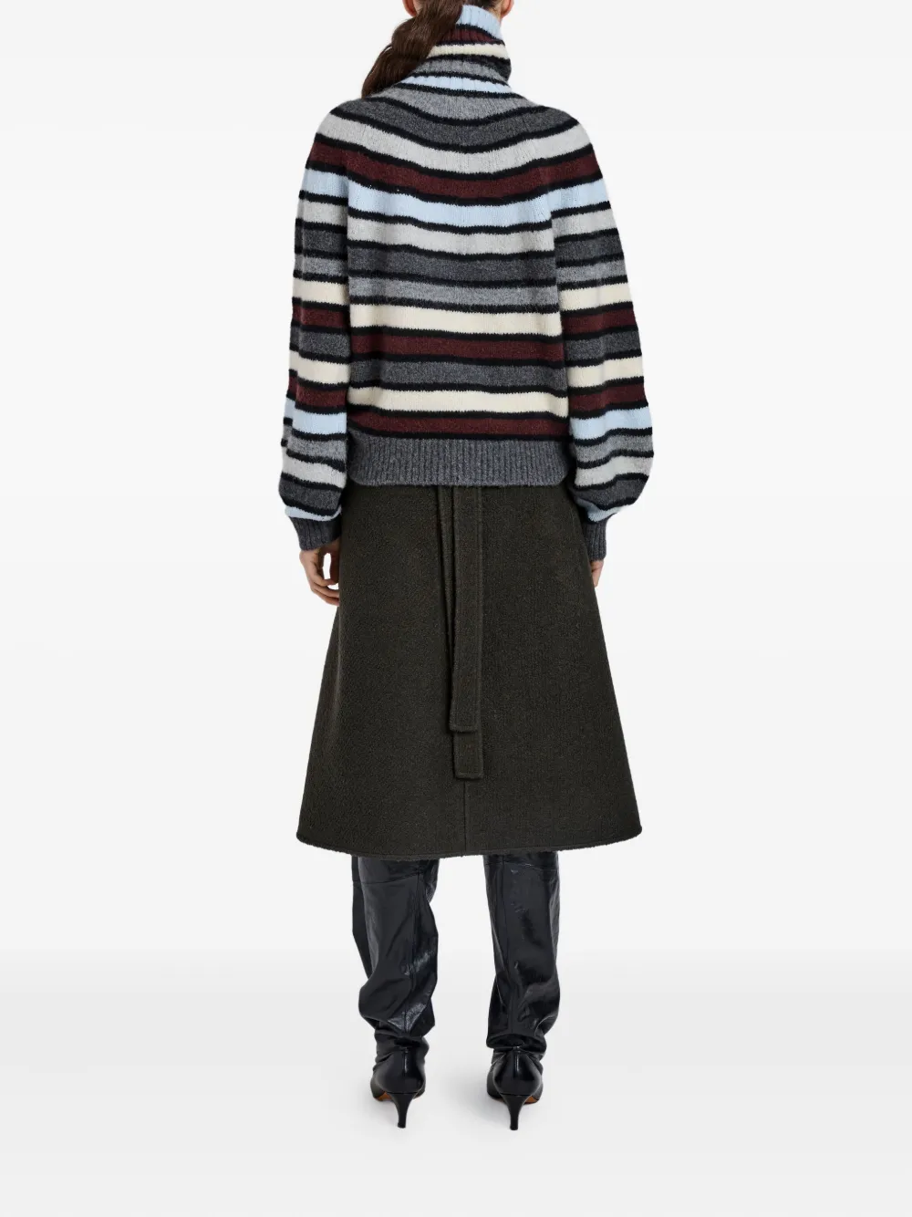 Proenza Schouler Danea Stripe Cashmere Blend Turtleneck Sweater In Multi