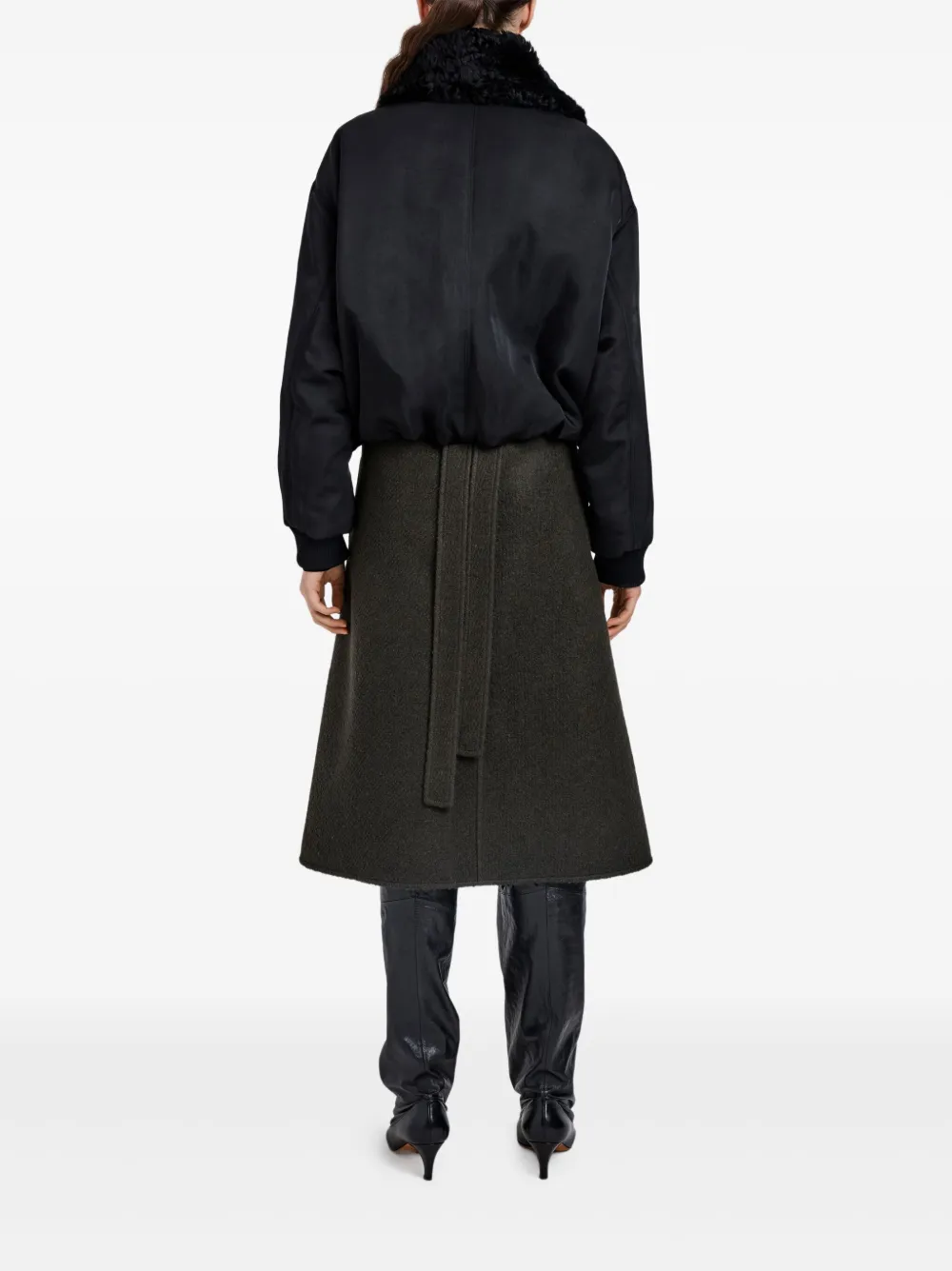 Proenza Schouler Vadra gewatteerd bomberjack Zwart