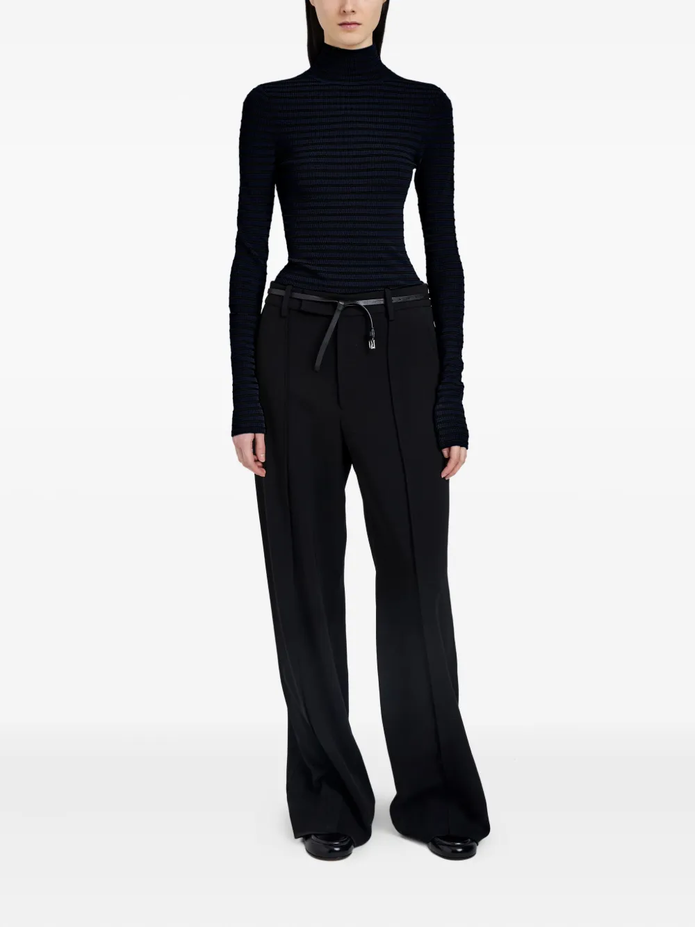 Proenza Schouler Didi gestreepte fluwelen top - Blauw