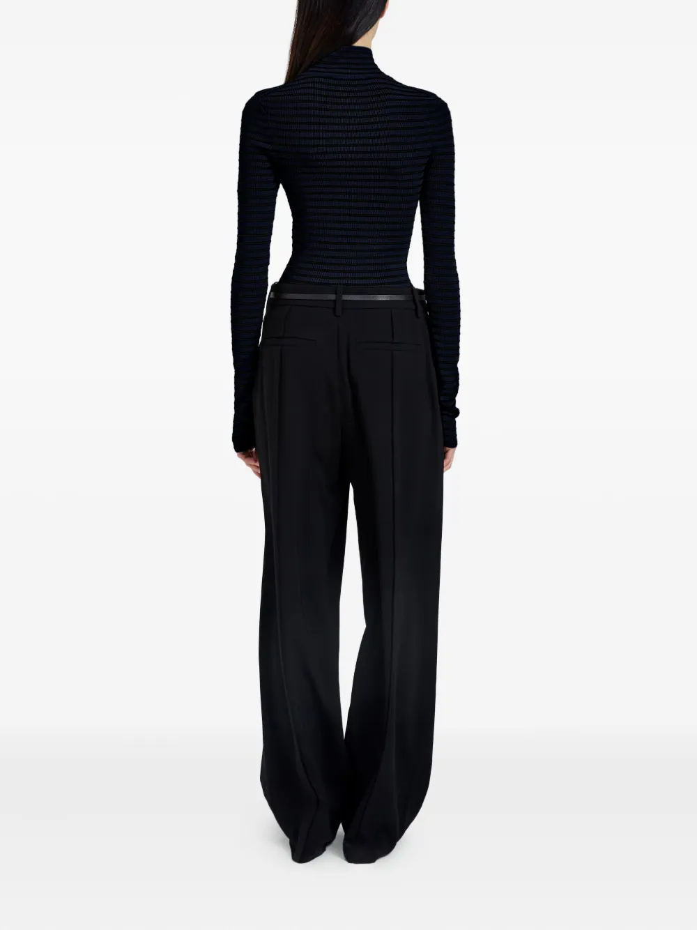 Proenza Schouler Didi Striped Velvet Top In Blue