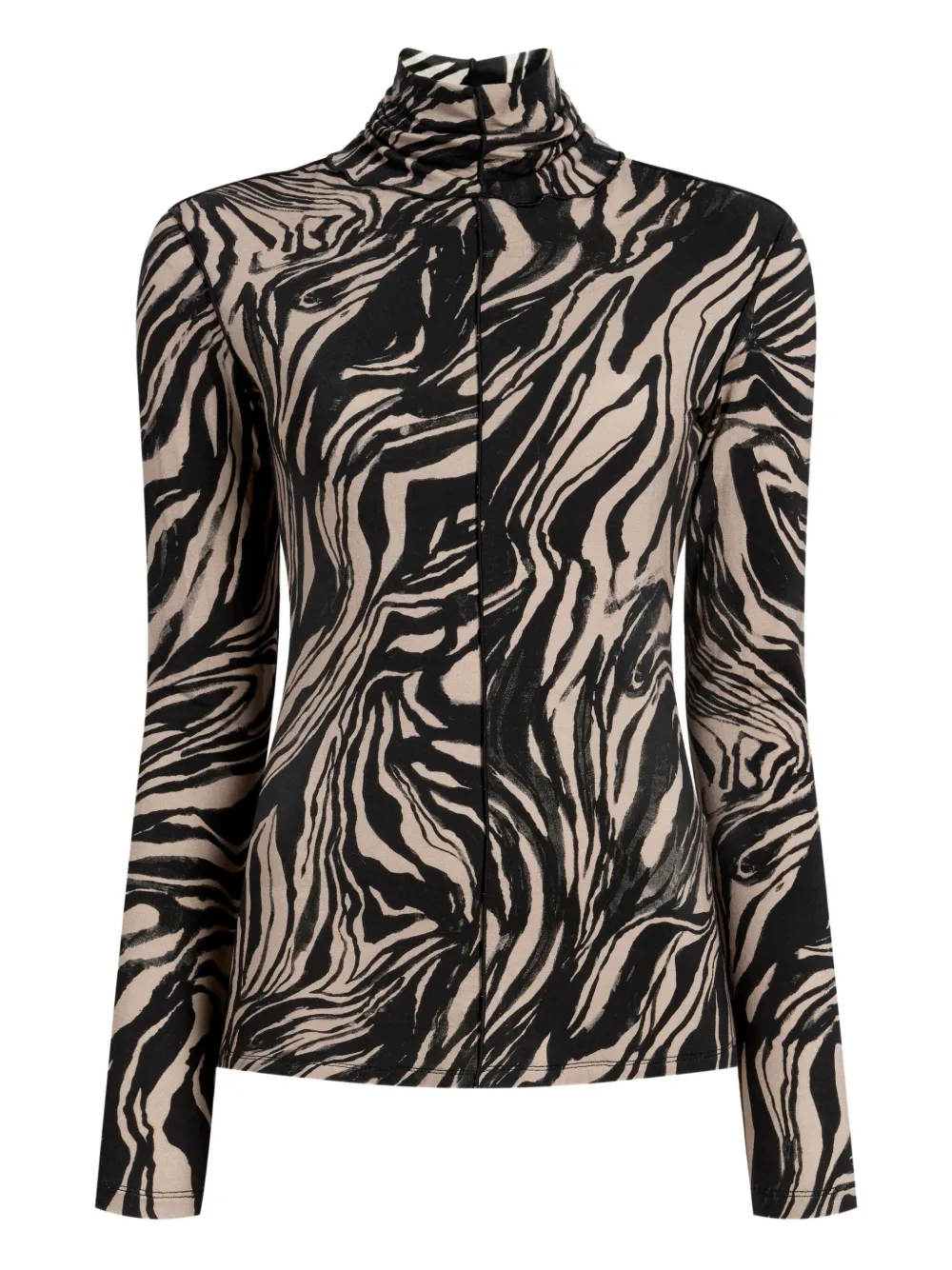 Proenza Schouler White Label Audrey Marble-print Top In Animal Print