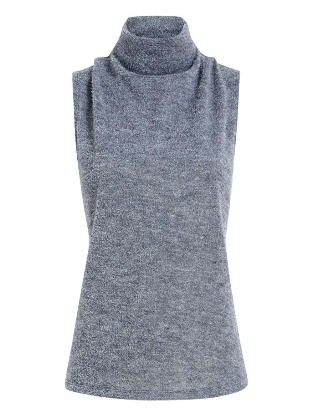 Proenza Schouler White Label Cynthia Top In Wool Jersey Grey Melange In Gray