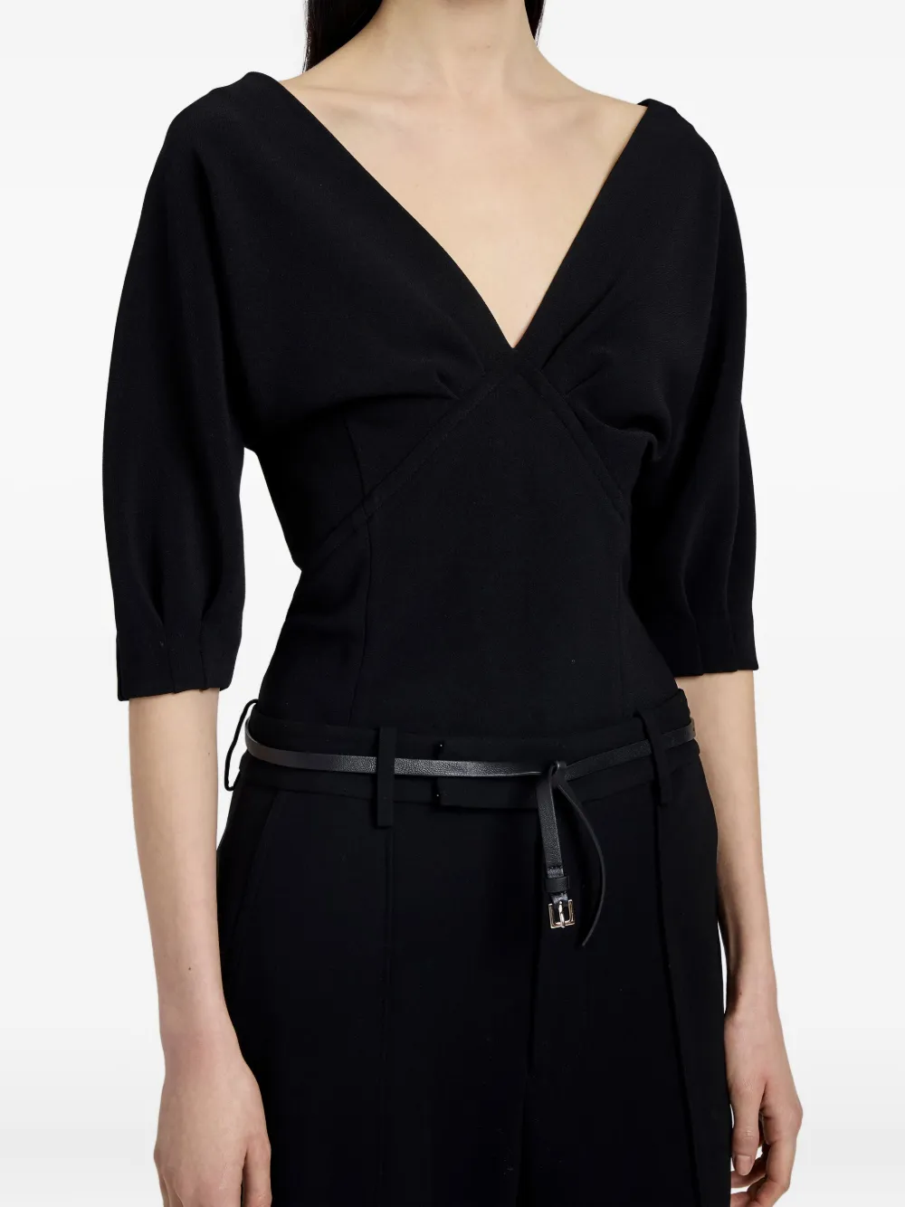 Proenza Schouler Darena top met V-hals Zwart