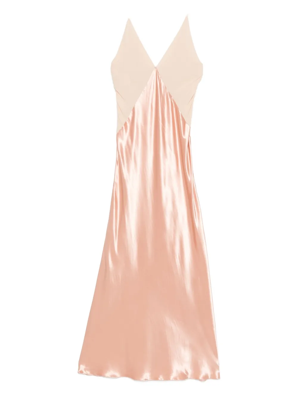 Alberta Ferretti V-neck Slip Dress In Pink