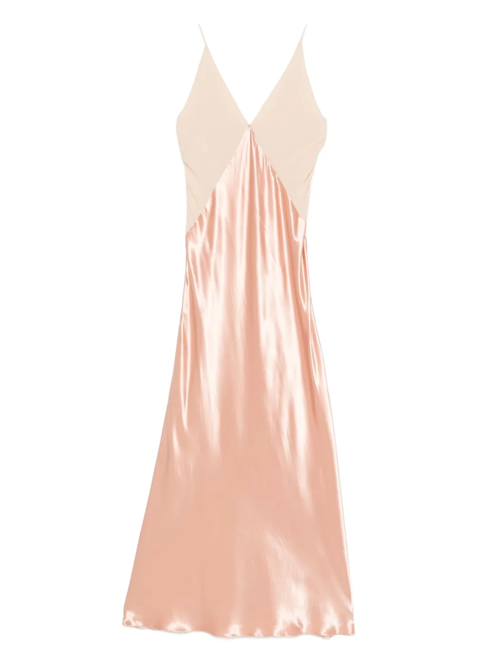 Alberta Ferretti Vネック スリップドレス - ピンク