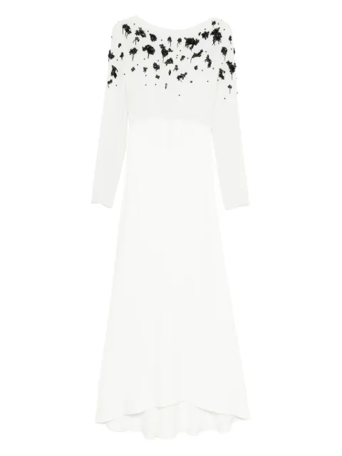 Alberta Ferretti beaded long-sleeve dress
