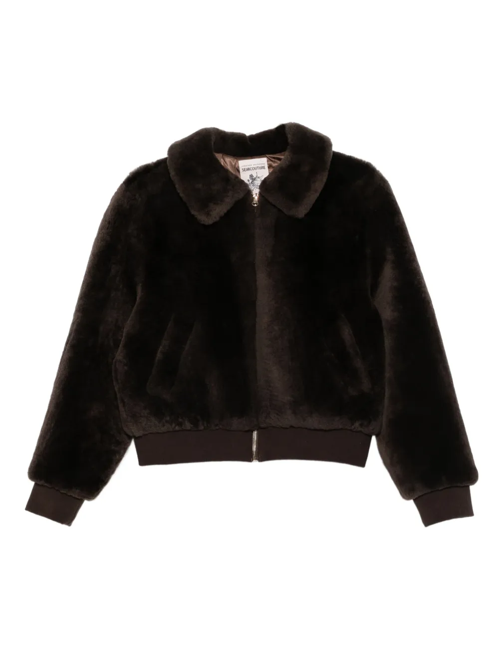 Erika Cavallini  collared zip-up jacket | Brown | Image 1