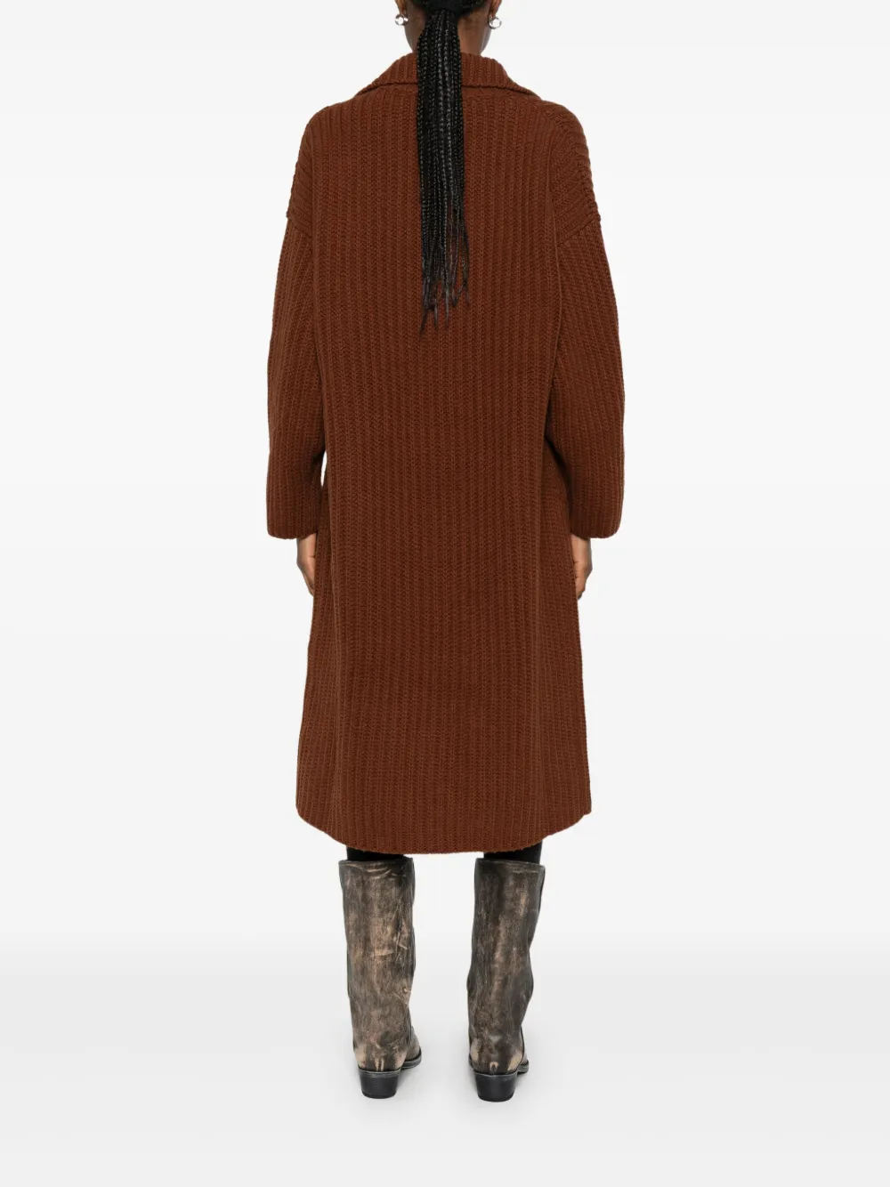 Erika Cavallini Jas met dubbele rij knopen Bruin