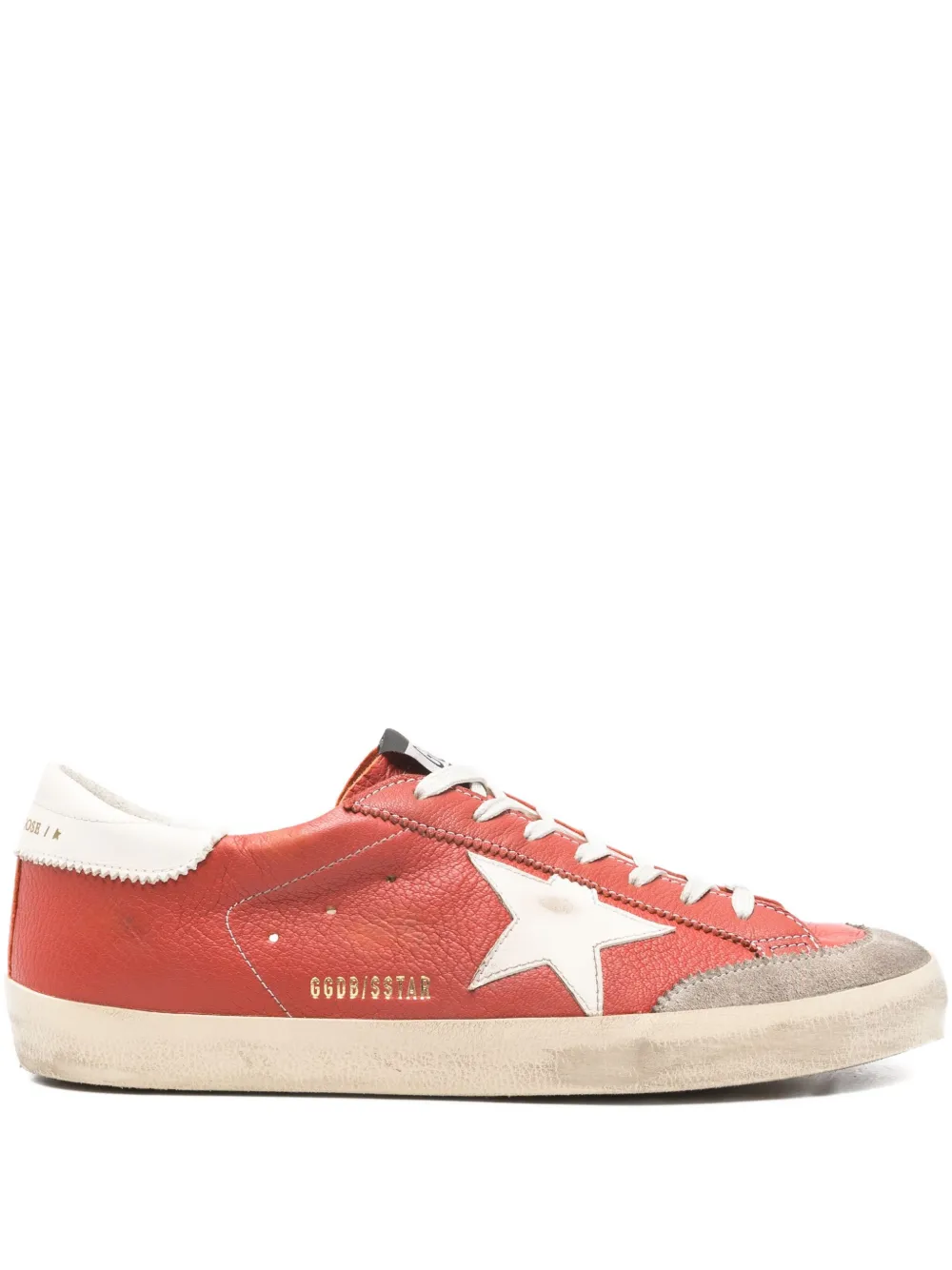 Golden Goose star-patch lace-up sneakers Oranje