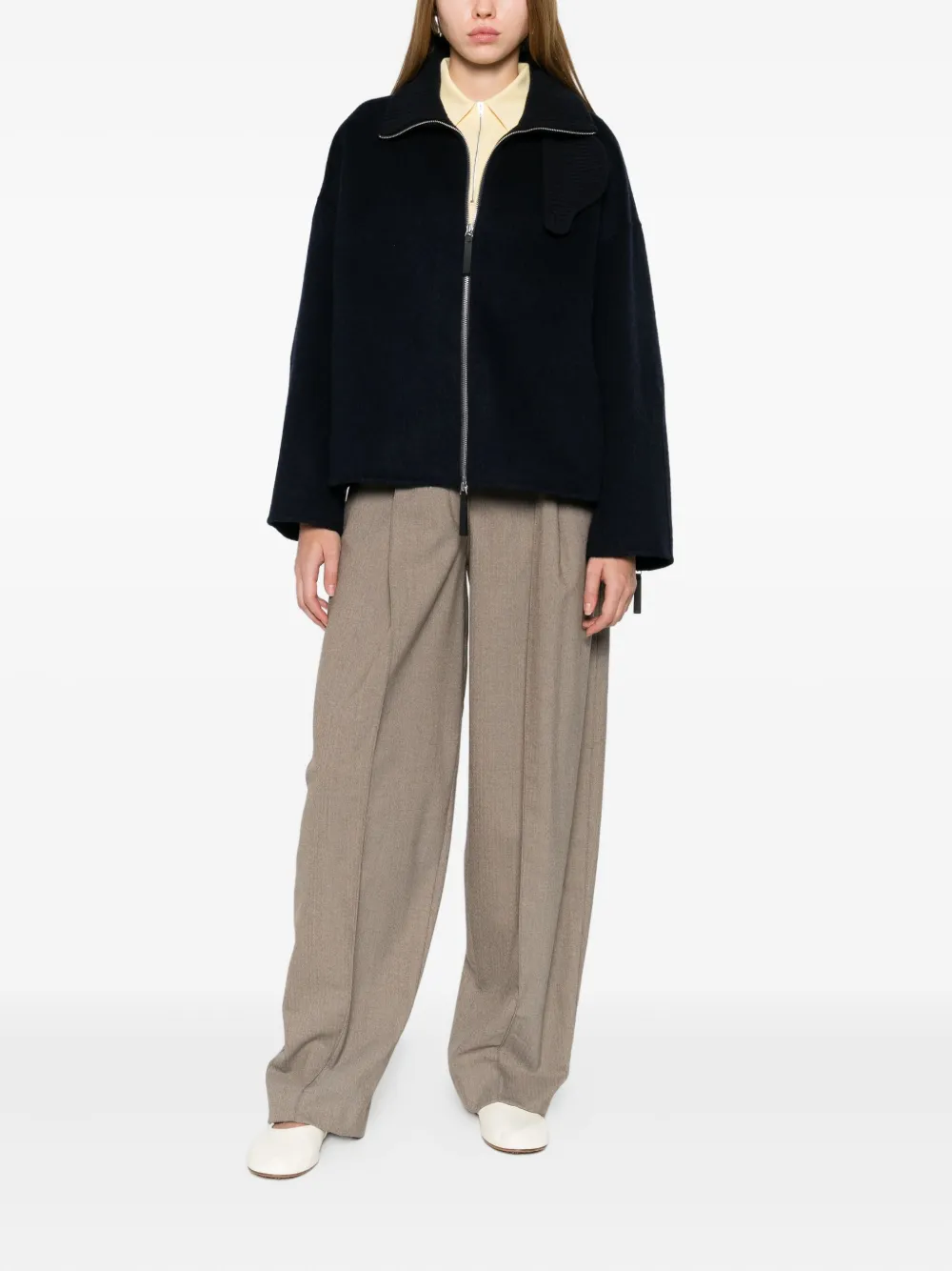 Proenza Schouler White Label high-neck zip-up jacket | Oversized Jackets | Image 2