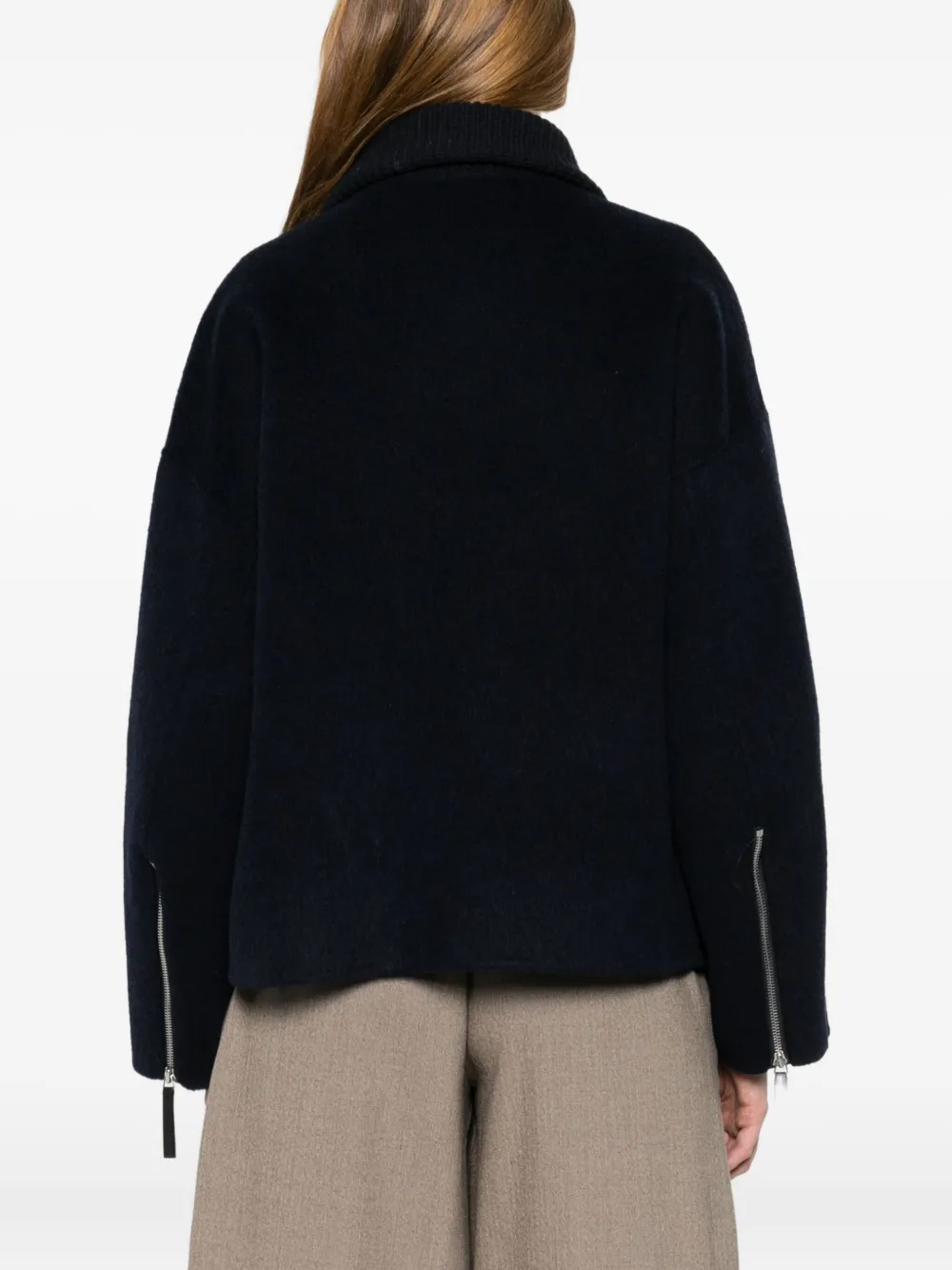 Proenza Schouler White Label High-neck Zip-up Jacket In Black